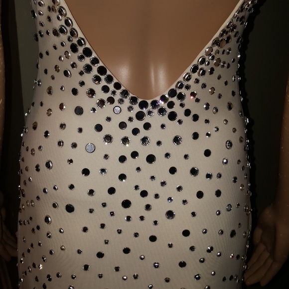 CD Greene Swarovski Crystal White dress 4 - Picture 5 of 7
